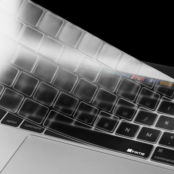 HAT PRINCE Clear Hard Case Cover + US Version TPU Keyboard Film for MacBook Pro 15 inch (2016) A1707 - White - 5