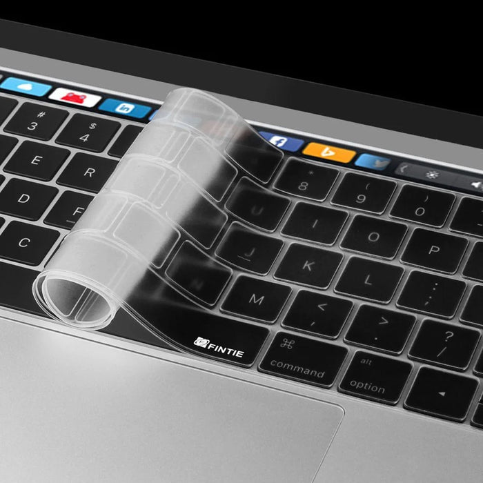 HAT PRINCE Clear Hard Case Cover + US Version TPU Keyboard Film for MacBook Pro 15 inch (2016) A1707 - White - 6