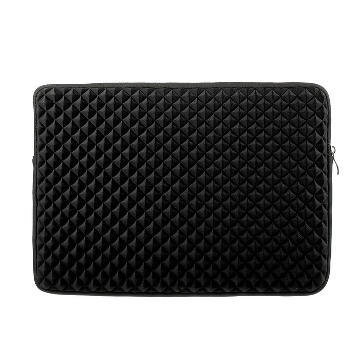Stereo Grid PU Leather Shockproof Sleeve Bag for 15.4-inch MacBook Pro - Black - 3