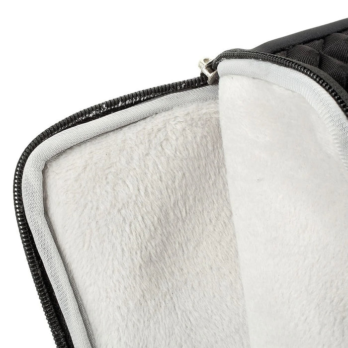Stereo Grid PU Leather Shockproof Sleeve Bag for 15.4-inch MacBook Pro - Black - 7