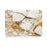 Patterned Hard Protective Cover for Macbook Pro 15.4-inch 2016 with Touch Bar (A1707) - Marble Texture / Gold - 2