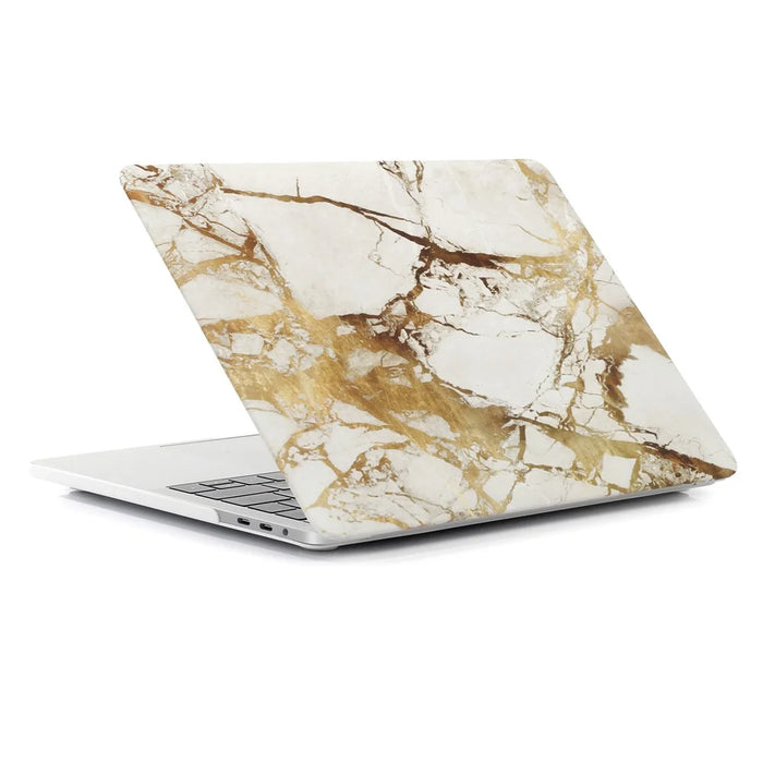Patterned Hard Protective Cover for Macbook Pro 15.4-inch 2016 with Touch Bar (A1707) - Marble Texture / Gold - 3