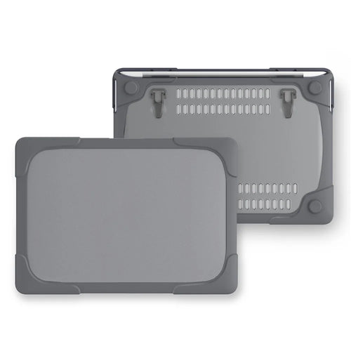 Two-piece Plastic + TPU Combo Case with Stand for MacBook Pro 13-inch (2016) with Touch Bar - Grey - 1