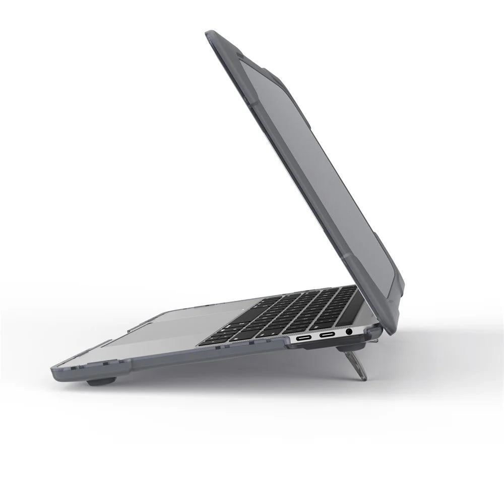Two-piece Plastic + TPU Combo Case with Stand for MacBook Pro 13-inch (2016) with Touch Bar - Grey - 5