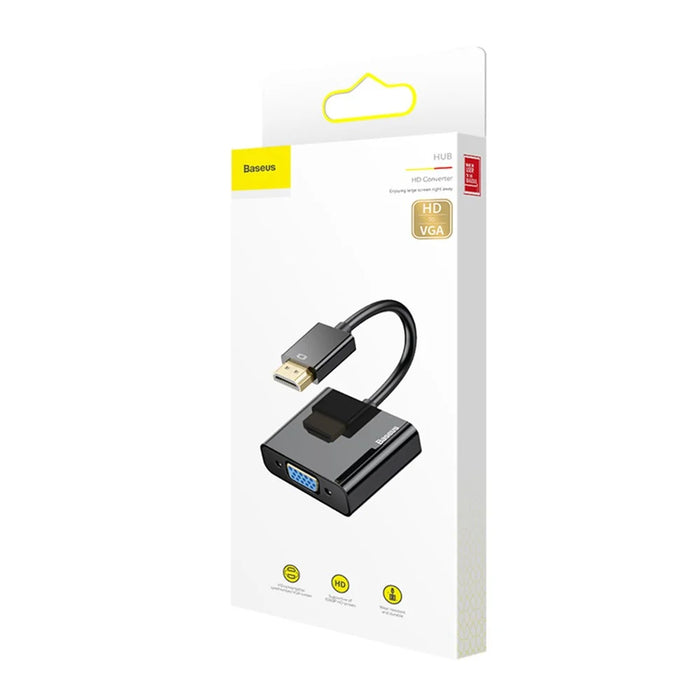 BASEUS HD4K to VGA HD High Definition Adapter - Black - 6