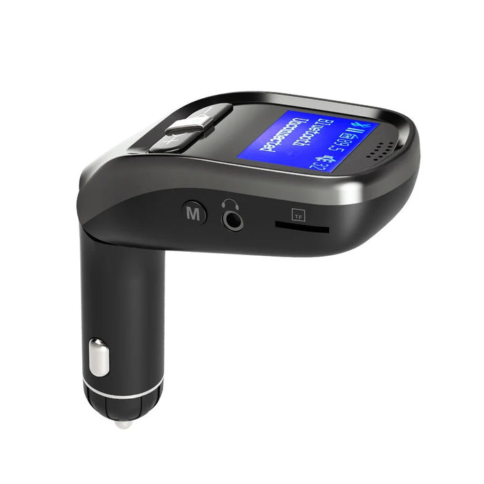 Wireless Bluetooth-compatible Dual USB Car Charger Support FM/TF Card/Aux-in - 2