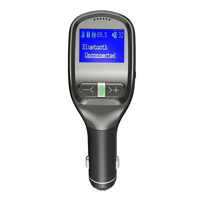 Wireless Bluetooth-compatible Dual USB Car Charger Support FM/TF Card/Aux-in - 5