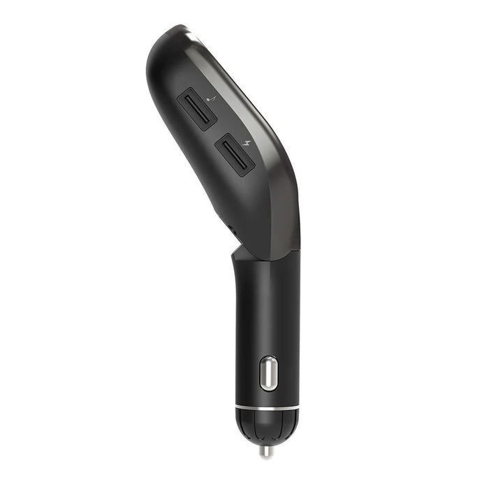 Wireless Bluetooth-compatible Dual USB Car Charger Support FM/TF Card/Aux-in - 6
