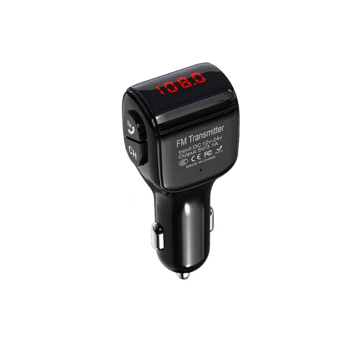 Dual USB Handsfree Car FM Transmitter Bluetooth-compatible 5.0 Wireless U Disk MP3 Player - 6