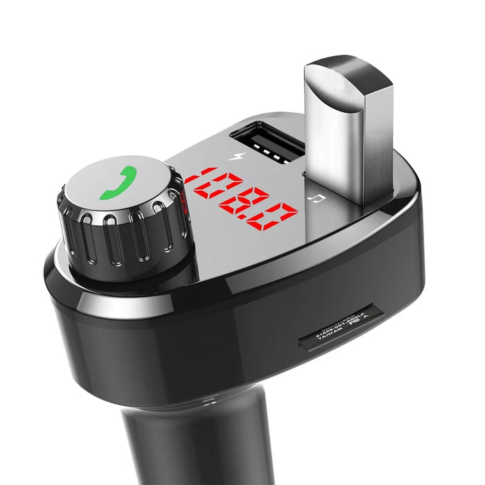 G13 Dual-USB Intelligent Vehicle Bluetooth-compatible Mp3 Player Fast Car Charger for iPhone Samsung Huawei etc. - 4