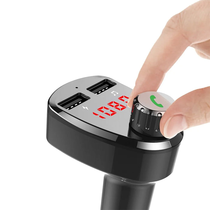 G13 Dual-USB Intelligent Vehicle Bluetooth-compatible Mp3 Player Fast Car Charger for iPhone Samsung Huawei etc. - 5