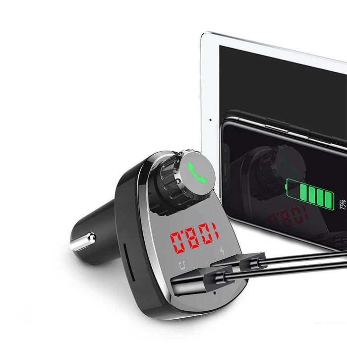 G13 Dual-USB Intelligent Vehicle Bluetooth-compatible Mp3 Player Fast Car Charger for iPhone Samsung Huawei etc. - 7