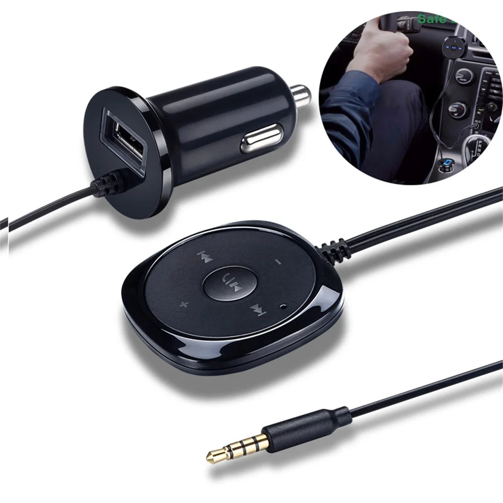 BC20 Bluetooth-compatible Car Kit  Bluetooth-compatible Car Receiver3.5mm Audio Receiver Car Handsfree MP3 - 1