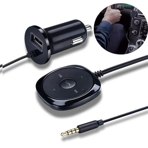 BC20 Bluetooth-compatible Car Kit  Bluetooth-compatible Car Receiver3.5mm Audio Receiver Car Handsfree MP3 - 1