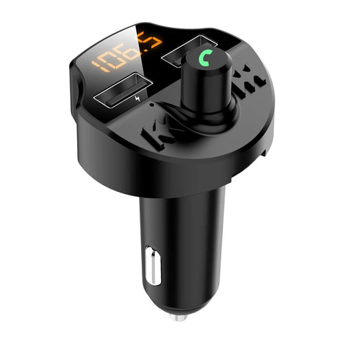T66 Car 3.1A Quick Charge Dual USB Charger Hands-free Bluetooth-compatible 5.0 MP3 Player FM Modulator Transmitter - 1