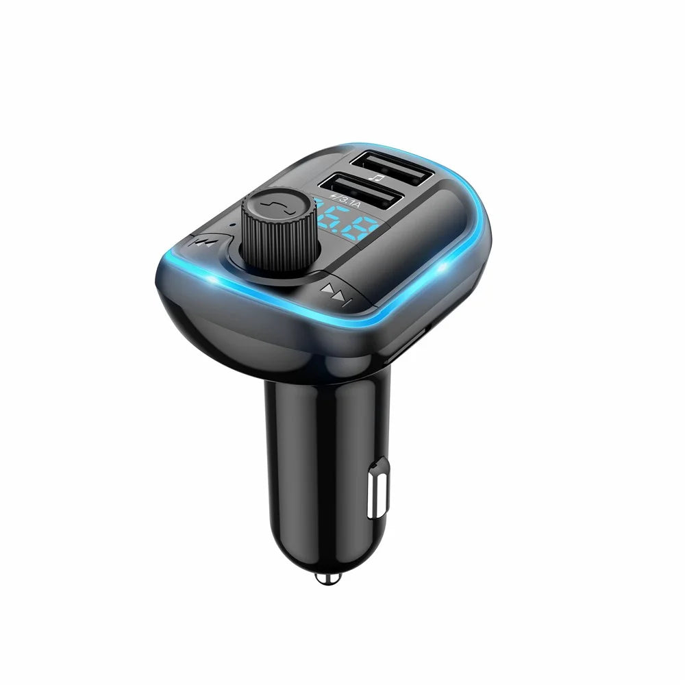 Bluetooth-compatible Hands-free Car Kit MP3 Player FM Transmitter USB Charger with Breathing Light - 5