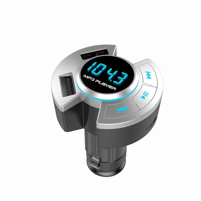 Multifunction Car Bluetooth-compatible MP3 Player Dual USB Car Charger Support TF Card/U Disk - 3