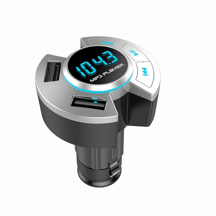 Multifunction Car Bluetooth-compatible MP3 Player Dual USB Car Charger Support TF Card/U Disk - 4