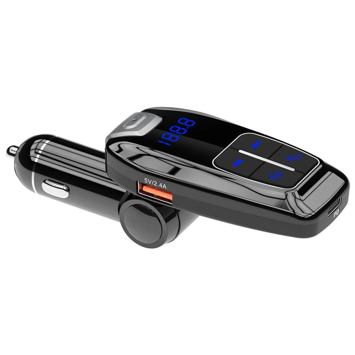 JEDX-BC59 Bluetooth-compatible Wireless Car FM Transmitter Mp3 Player PD 3.0 18W USB Phone Charger - 4