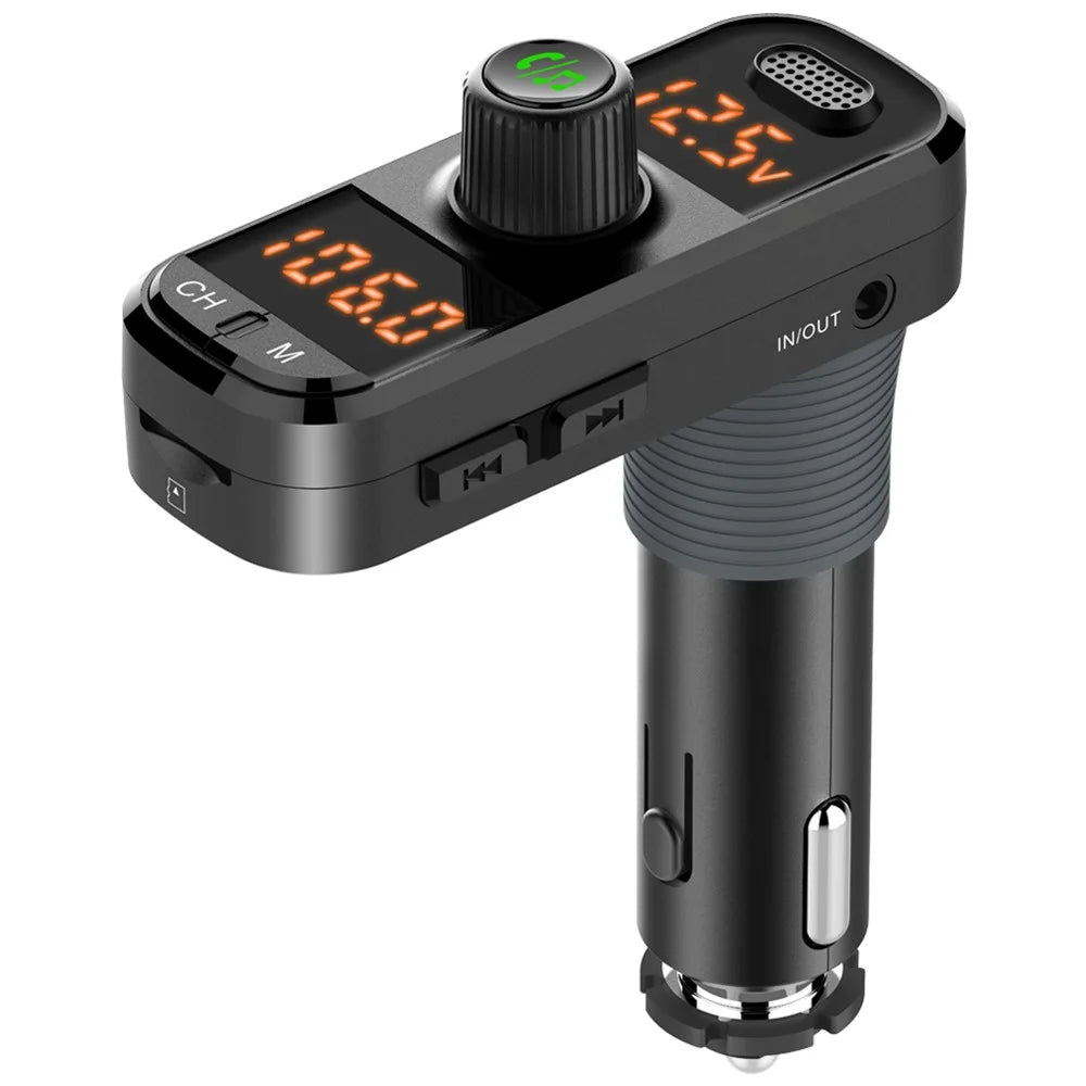 BC70 Car MP3 Bluetooth-compatible Hands-free FM Transmitter Radio Music Player Dual USB QC3.0+PD Charger - 3