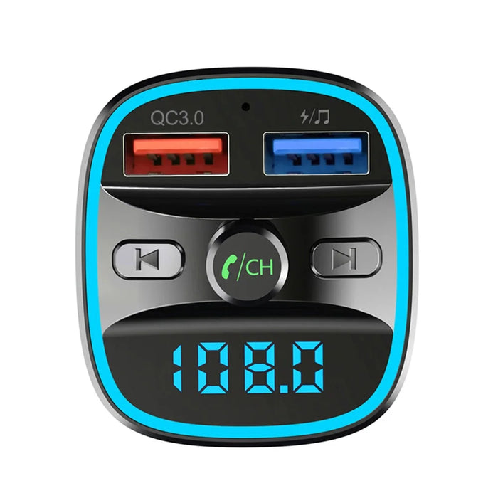 T25s Bluetooth-compatible 5.0 FM Transmitter Car Modulator Wireless Handsfree Kit Auto Audio MP3 Player QC3.0 Dual USB Charger - 3
