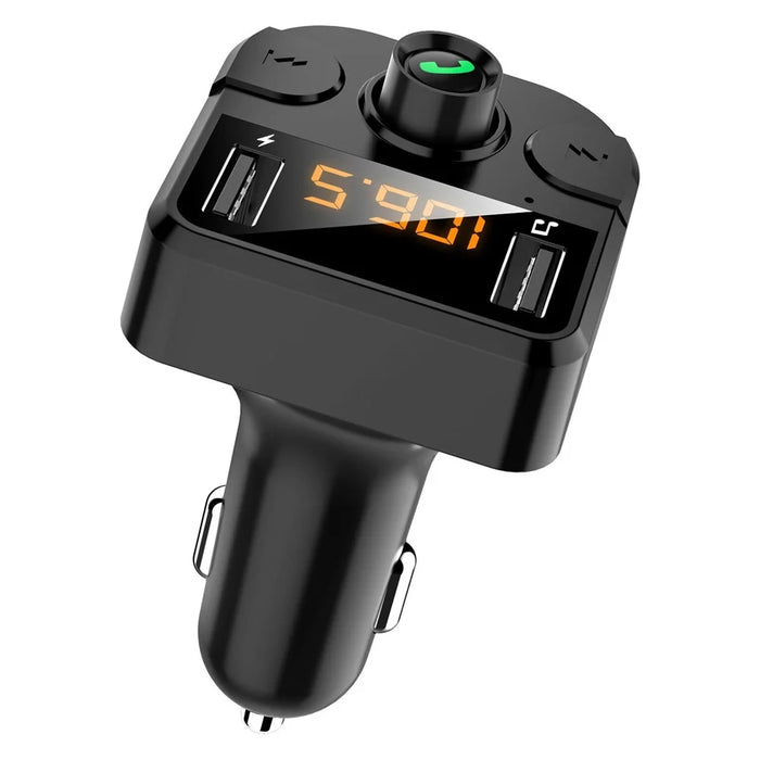 BT36B Dual USB Car Charger with FM Transmitter Bluetooth-compatible Hands-free FM Modulator Car Phone Charger - Black - 7