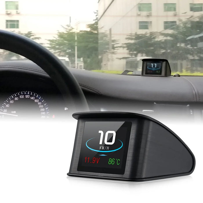 P10 OBD2 2.2 inch Car Head Up HUD Display Smart Digital Speedometer LCD Display OBD2 Scanner Diagnostic Tool Speed Alarm - 1