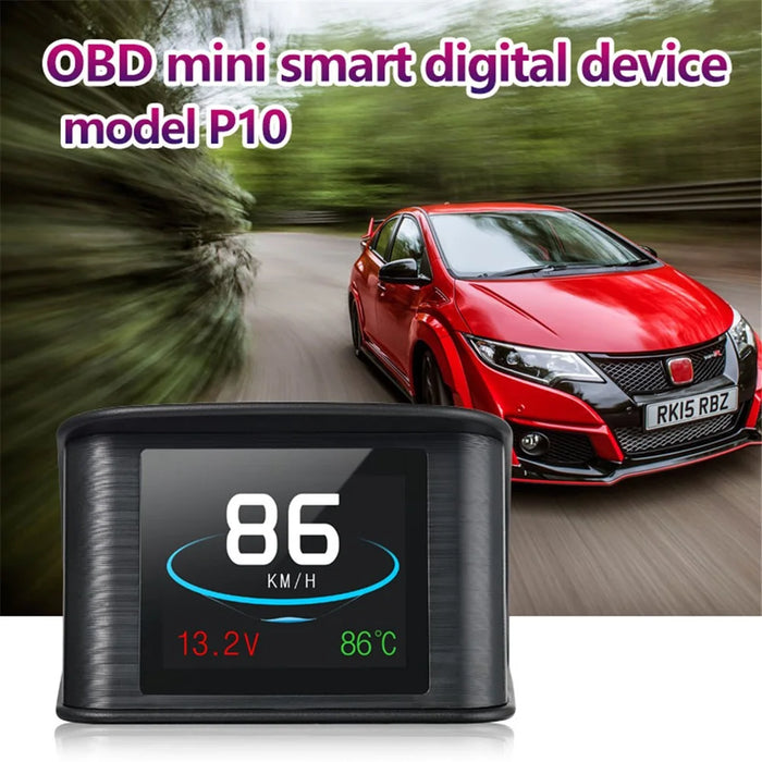 P10 OBD2 2.2 inch Car Head Up HUD Display Smart Digital Speedometer LCD Display OBD2 Scanner Diagnostic Tool Speed Alarm - 2