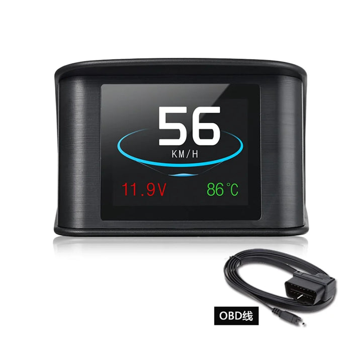 P10 OBD2 2.2 inch Car Head Up HUD Display Smart Digital Speedometer LCD Display OBD2 Scanner Diagnostic Tool Speed Alarm - 6