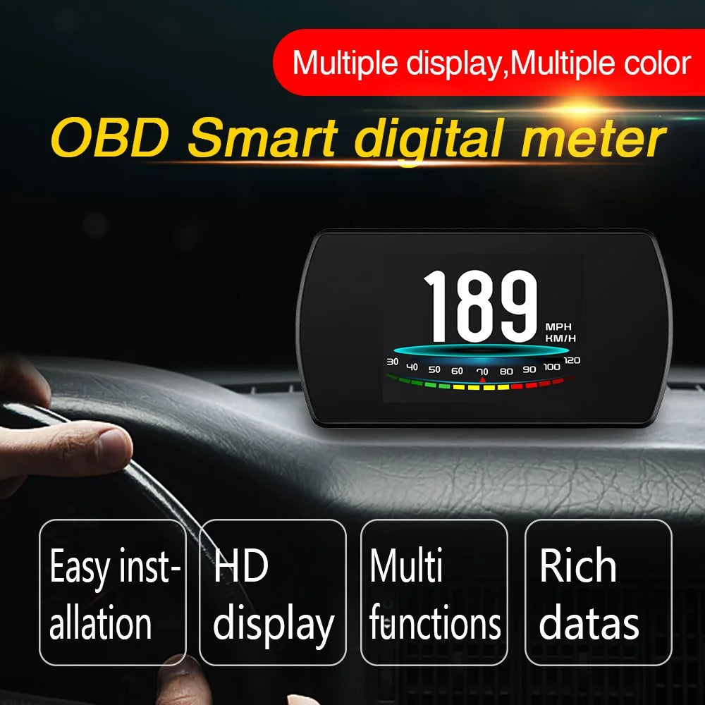 P12 Car HUD Head Up Display OBD2 On-board Diagnostic Digital Display - 2