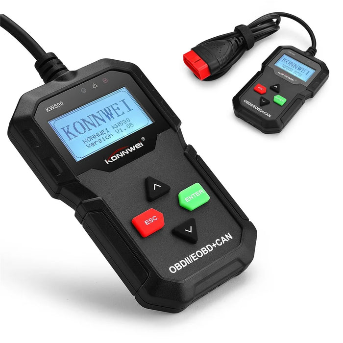 KONNWEI KW590 OBD2 Vehicle Code Reader CAN BUS Engine Code Reader - Black - 1
