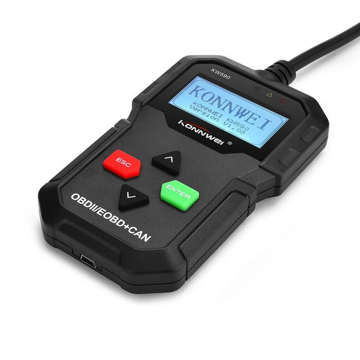 KONNWEI KW590 OBD2 Vehicle Code Reader CAN BUS Engine Code Reader - Black - 3