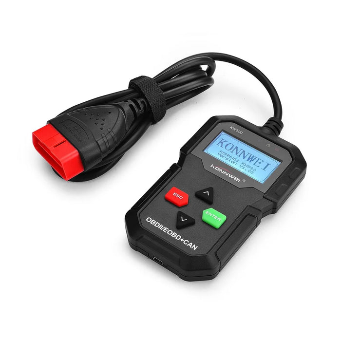 KONNWEI KW590 OBD2 Vehicle Code Reader CAN BUS Engine Code Reader - Black - 6