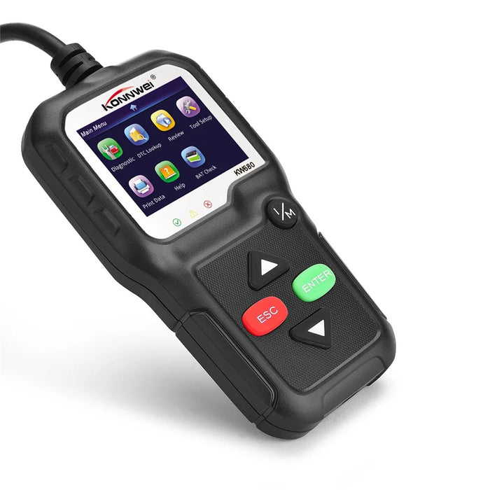 KONNWEI KW680 OBDII/EOBD Scanner OBD2 CAN Bus Code Reader - Black - 2