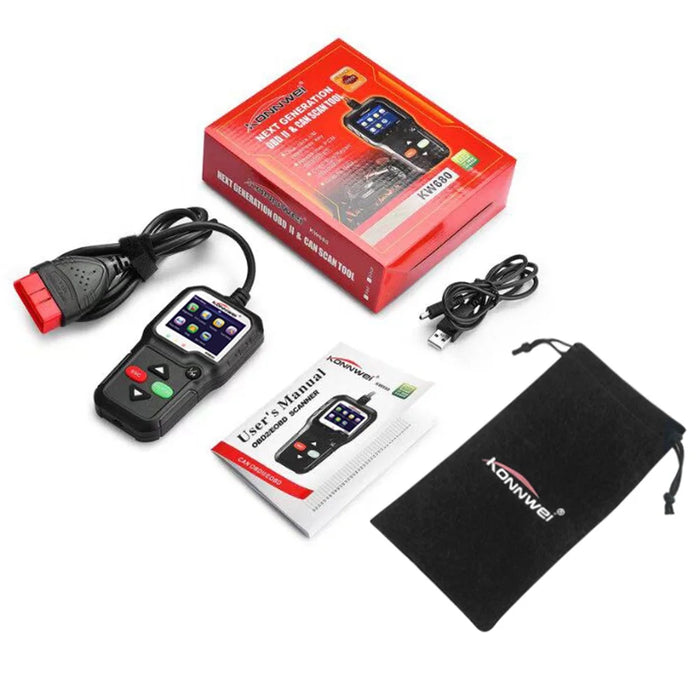 KONNWEI KW680 OBDII/EOBD Scanner OBD2 CAN Bus Code Reader - Black - 7
