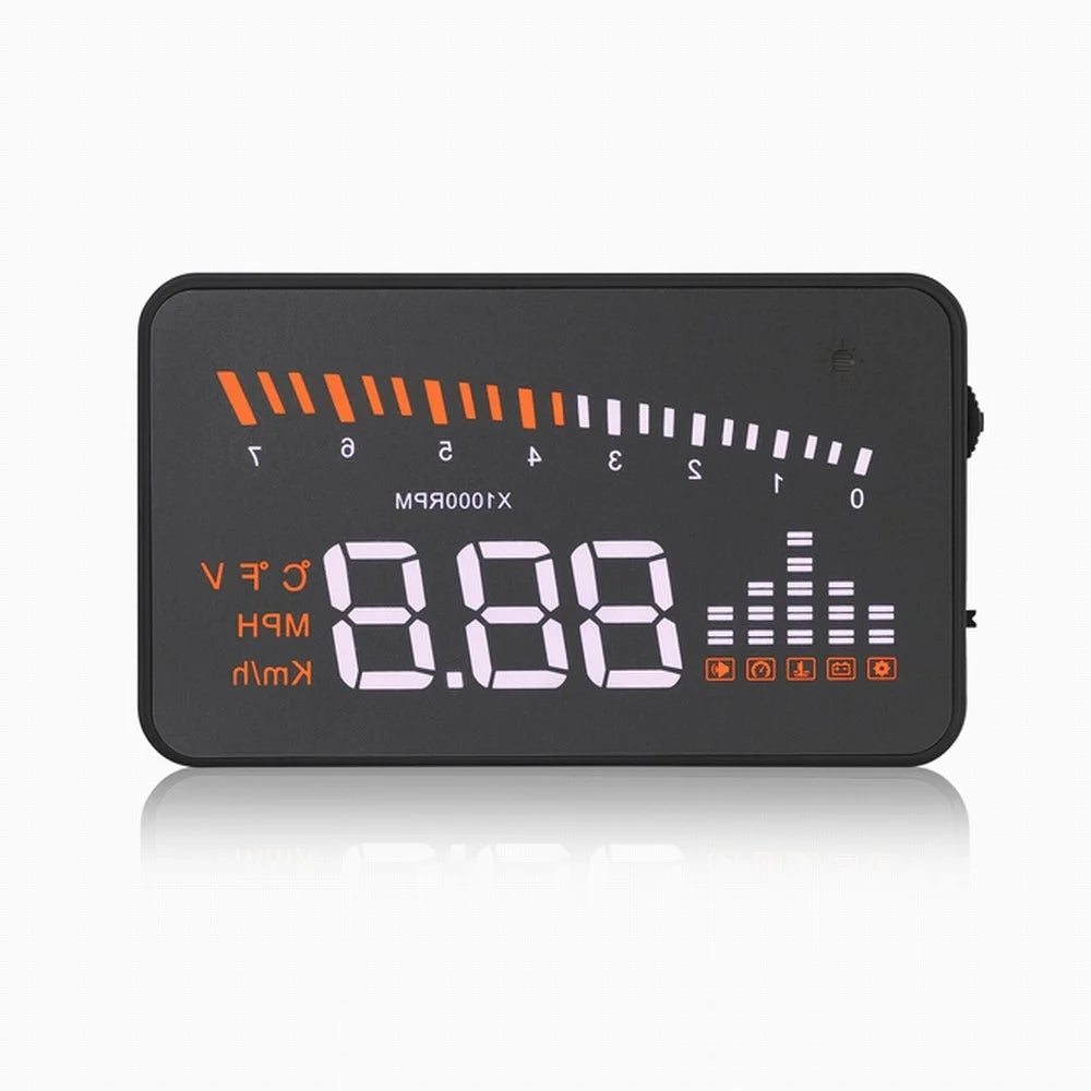 X5 3.0-inch Automatic OBD II Universal Car HUD Fuel icon Head Up Display LED Screen - 1