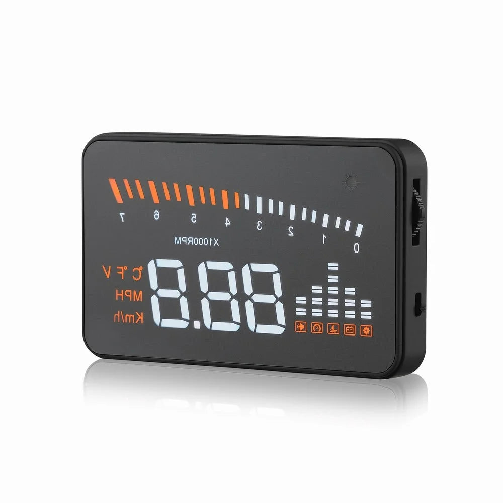 X5 3.0-inch Automatic OBD II Universal Car HUD Fuel icon Head Up Display LED Screen - 3
