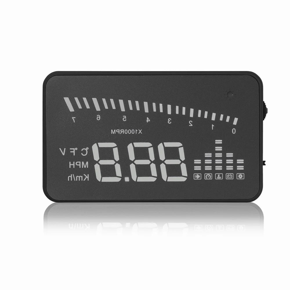 X5 3.0-inch Automatic OBD II Universal Car HUD Fuel icon Head Up Display LED Screen - 6