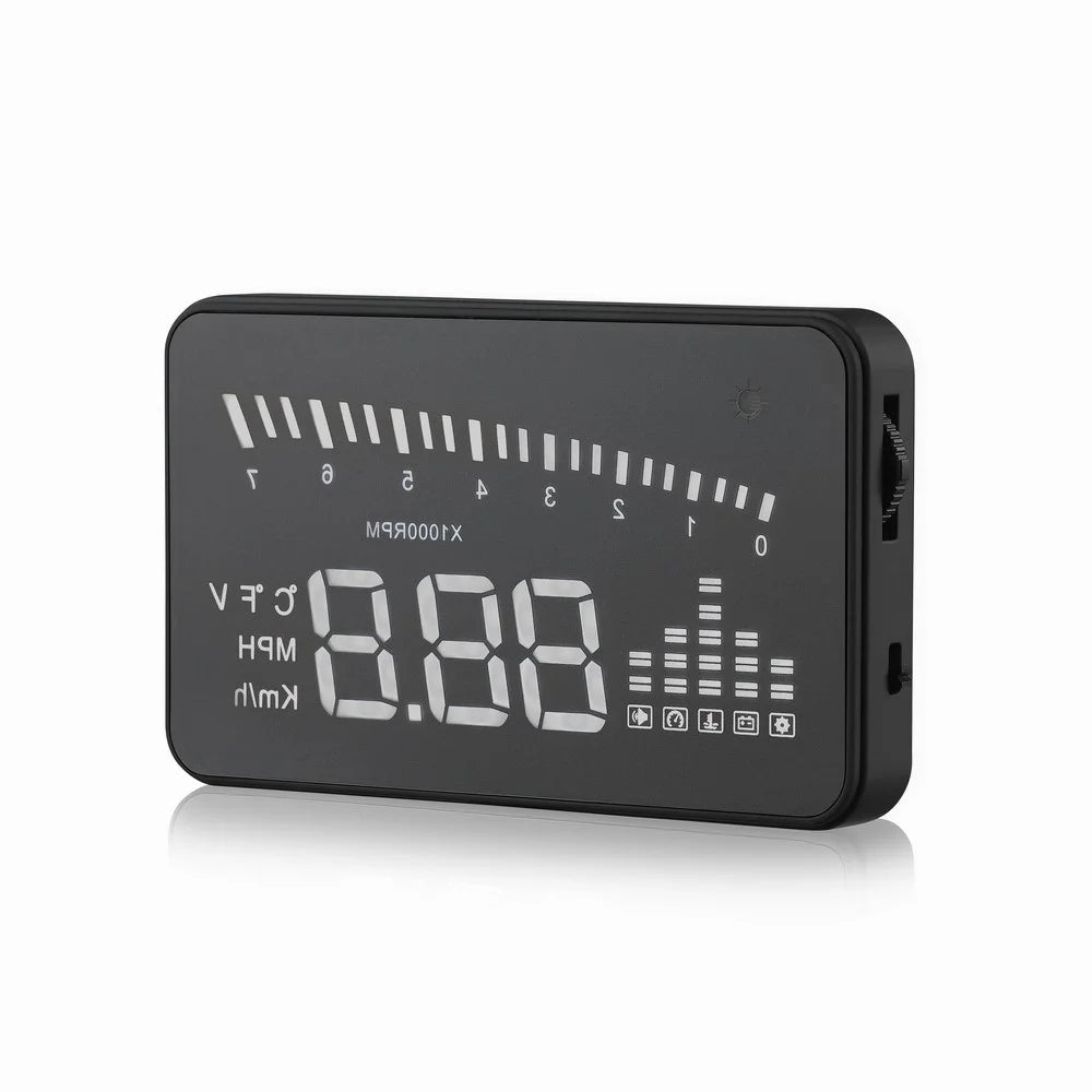 X5 3.0-inch Automatic OBD II Universal Car HUD Fuel icon Head Up Display LED Screen - 7