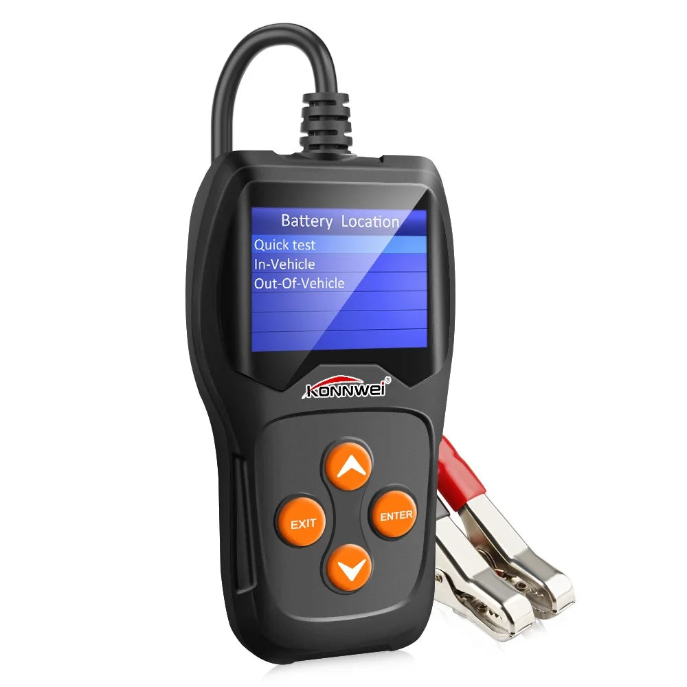 KONNWEI KW600 12V Car Battery Tester 100 to 2000CCA 12 Volt Battery Tools for Car Quick Cranking Charging Diagnostic - 6