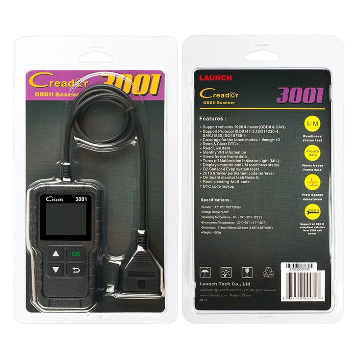 CR3001 EOBD OBD2 OBDII 1.77 inch Screen Car Code Reader Diagnostic Tool Engine Error Scanner - 3