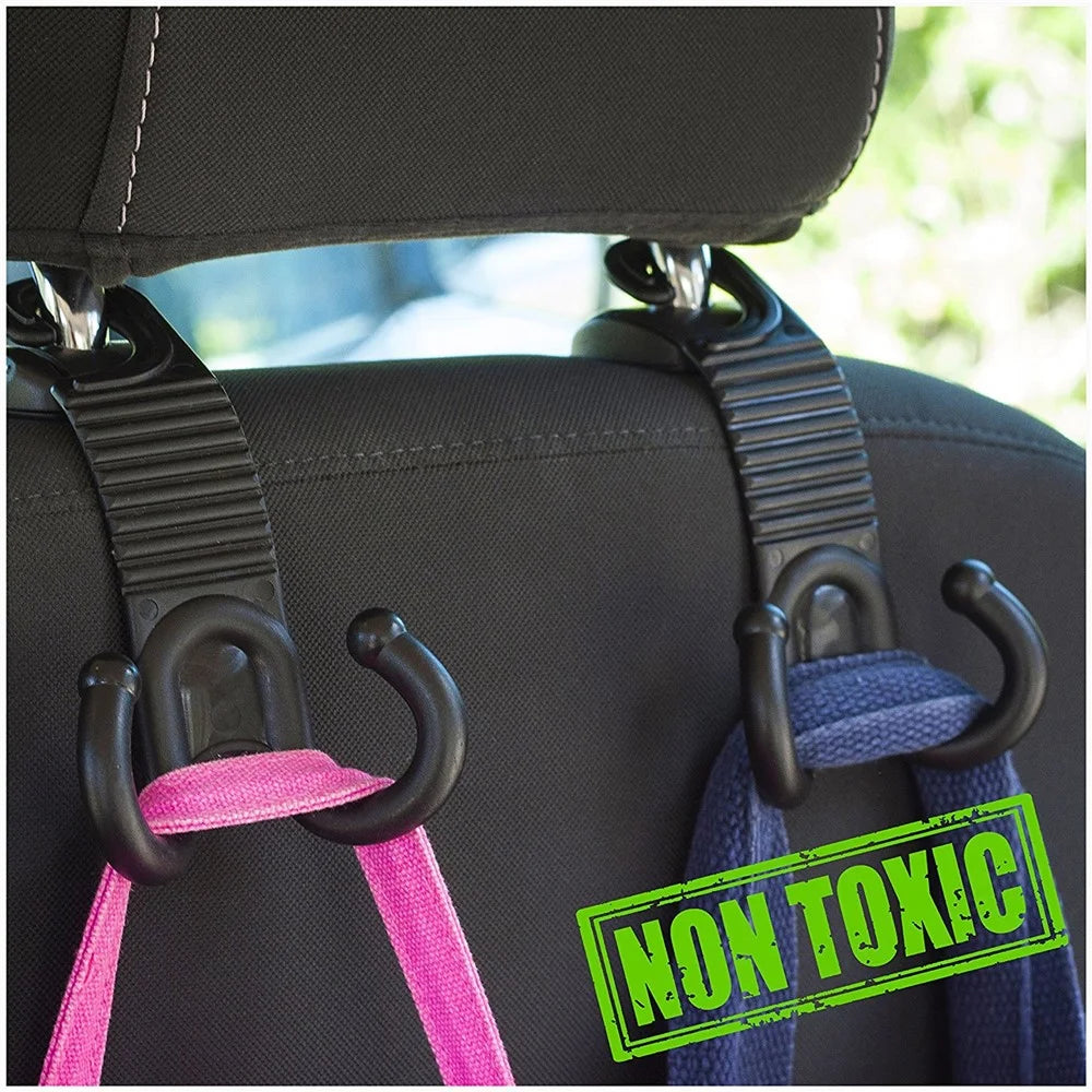 1 Pair Car Seat Back Bag Hooks Headrest Hanger Holder with Double Hooks - 1