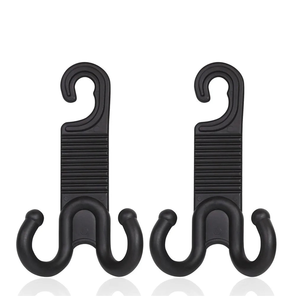 1 Pair Car Seat Back Bag Hooks Headrest Hanger Holder with Double Hooks - 2