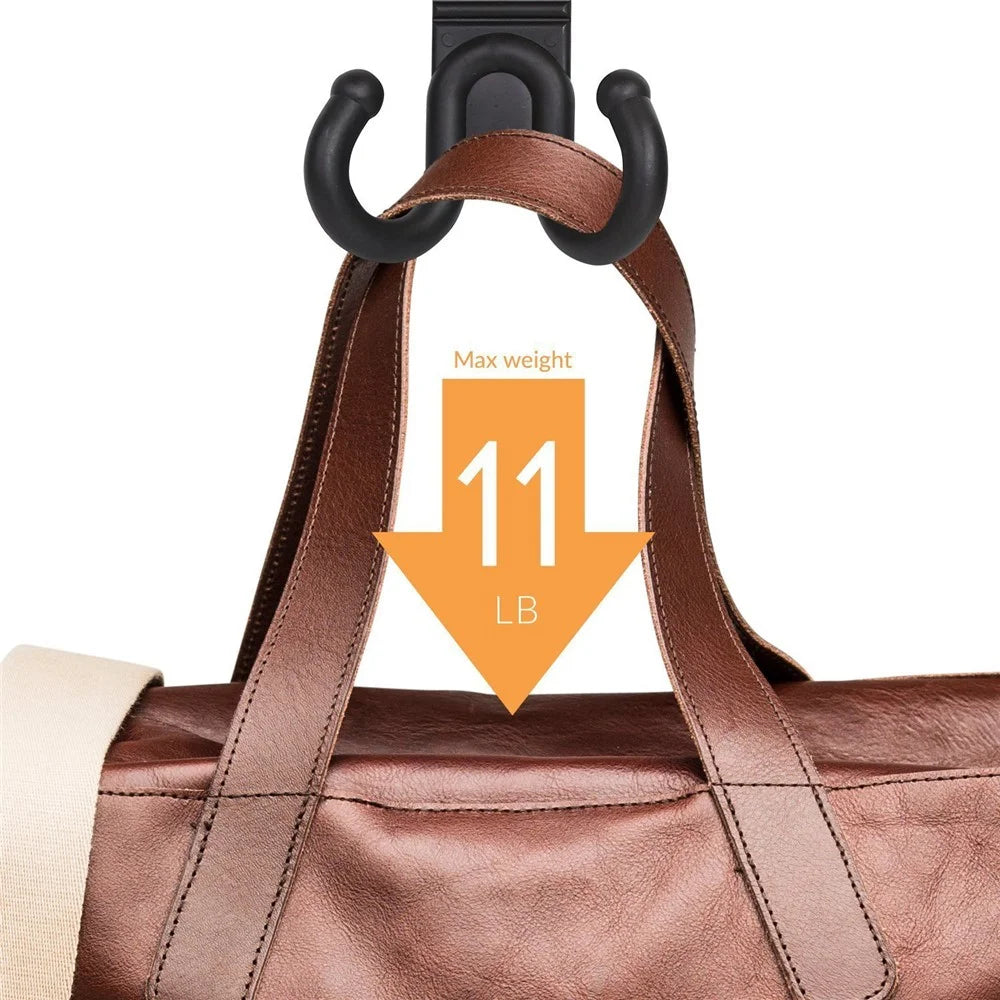 1 Pair Car Seat Back Bag Hooks Headrest Hanger Holder with Double Hooks - 5