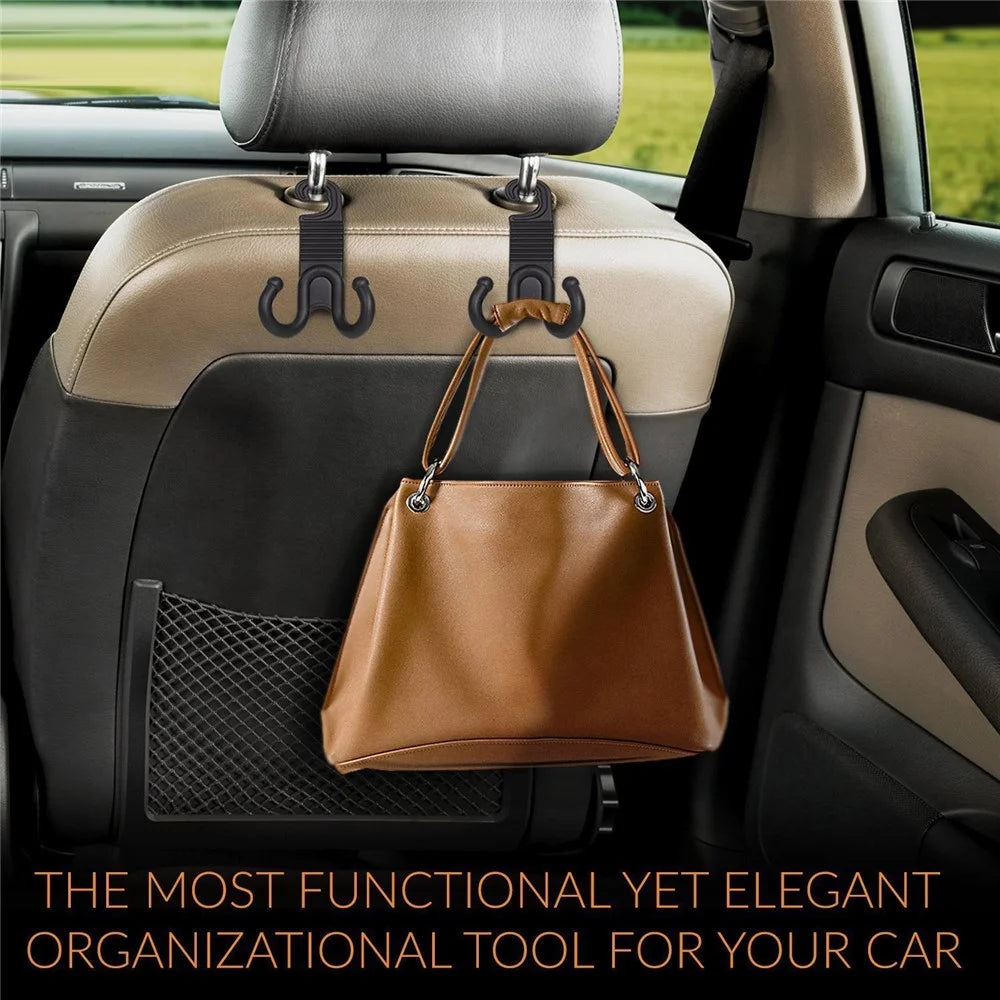 1 Pair Car Seat Back Bag Hooks Headrest Hanger Holder with Double Hooks - 6
