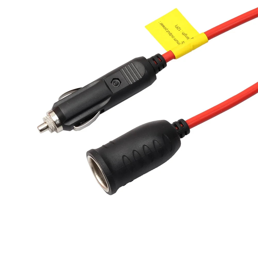 3.6M Heavy Duty Universal 12V/24V Cigarette Lighter Plug Male to Female Extension Cable with Socket 10A Fused - 1