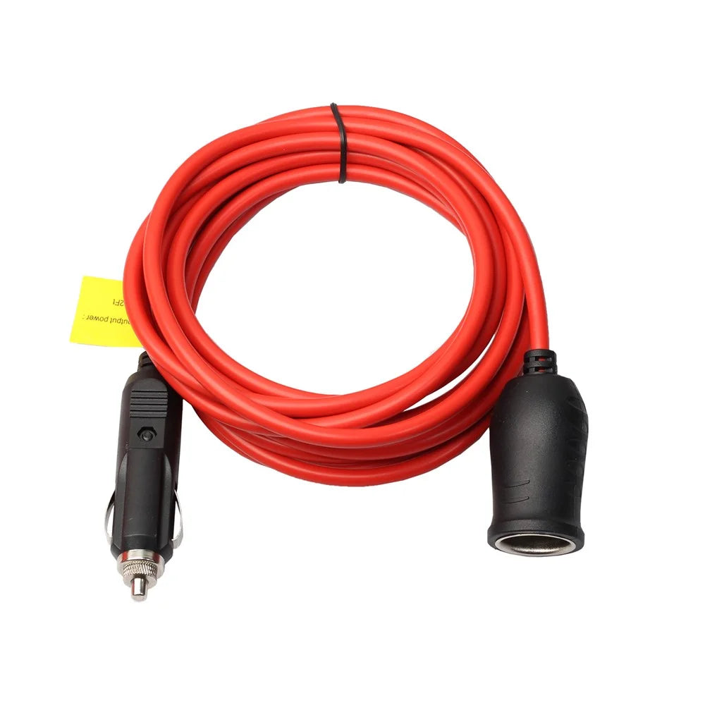 3.6M Heavy Duty Universal 12V/24V Cigarette Lighter Plug Male to Female Extension Cable with Socket 10A Fused - 5