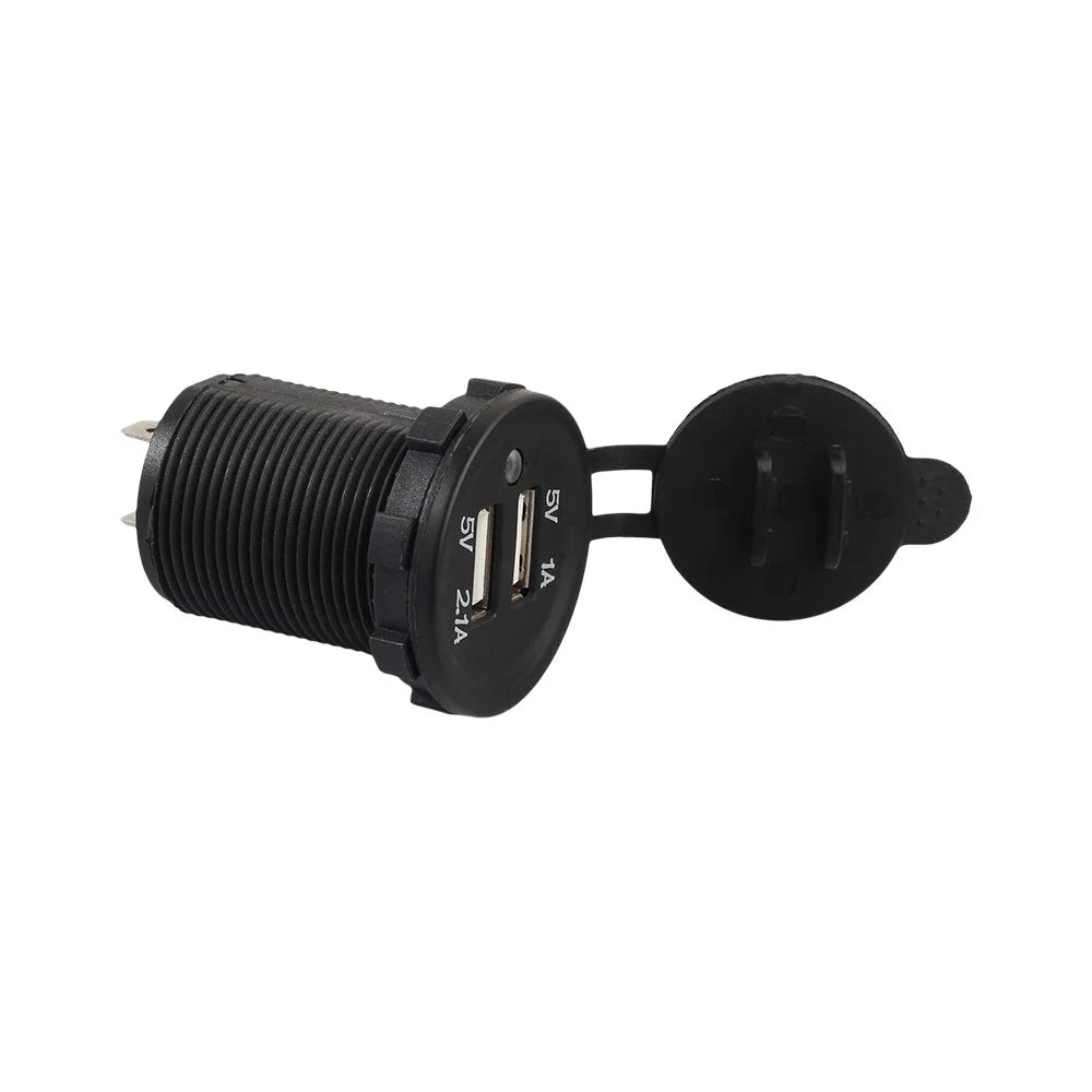 12V Dual USB Car Motorcycle Truck Cigarette Lighter Adapter Cellphone USB Charger for Car Socket Outlet Moto Accesories - 1