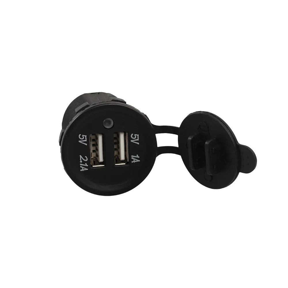 12V Dual USB Car Motorcycle Truck Cigarette Lighter Adapter Cellphone USB Charger for Car Socket Outlet Moto Accesories - 6