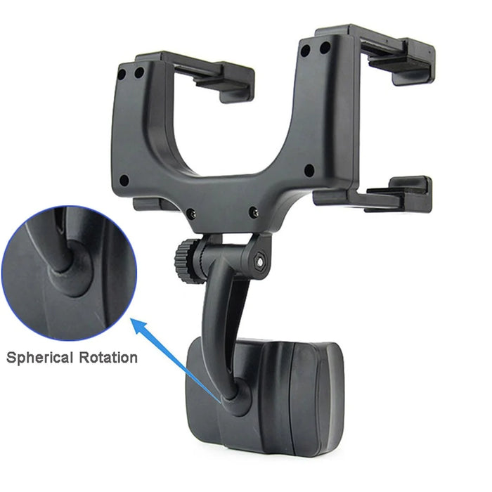 Universal Car Rearview Mirror Mount Phone Holder for iPhone Samsung Huawei GPS Smartphones - 5